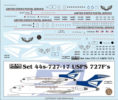 1:144 US Postal Service Boeing 727's