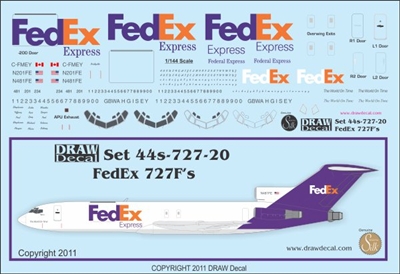 1:144 FedEx Boeing 727-100F / -200F