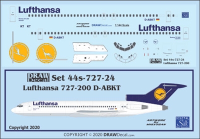 1:144 Lufthansa Boeing 727-200