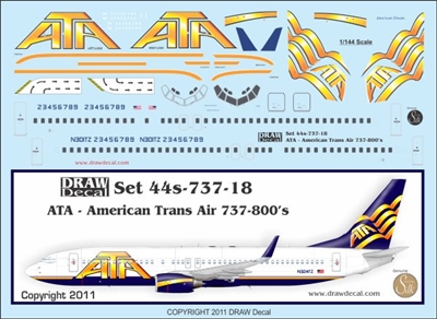 1:144 American Trans Air Boeing 737-800