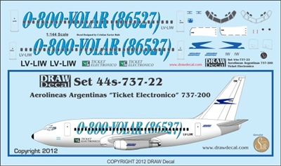 1:144 Aerolineas Argentinas Boeing 737-200