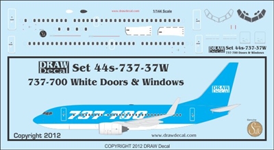 1:144 Boeing 737-700 Doors and Windows - WHITE