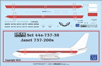 1:144 Janet 'Alien Airways' Boeing 737-200 Area 51 Transport