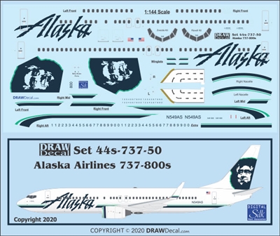 1:144 Alaska Airlines Boeing 737-800