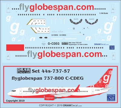 1:144 flyglobespan.com Boeing 737-800 G-CDKD