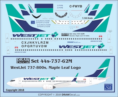 1:144 WestJet 'Maple Leaf' Boeing 737-800