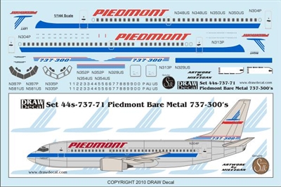 1:144 Piedmont (metal blue cs) Boeing 737-300