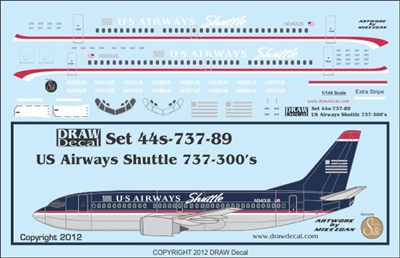 1:144 US Airways Shuttle Boeing 737-300