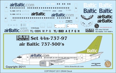 1:144 Air Baltic Boeing 737-500