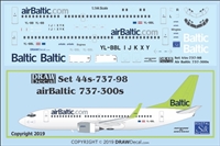 1:144 Air Baltic Boeing 737-300W