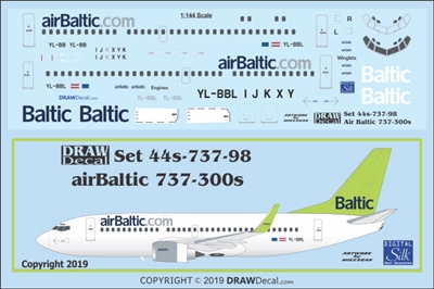 1:144 Air Baltic Boeing 737-300W