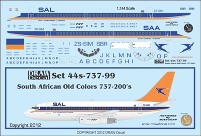 1:144 South African Airways Boeing 737-200