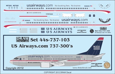 1:144 US Airways.com Boeing 737-300