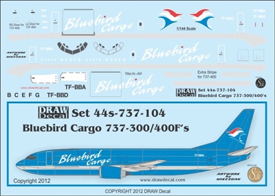 1:144 Bluebird Cargo Boeing 737-300F / -400F