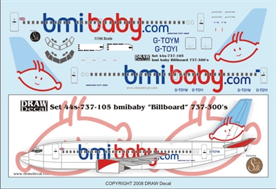 1:144 bmi baby 'Billboard' cs Boeing 737-300