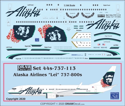 1:144 Alaska Airlines 'Lei' Boeing 737-800(W)