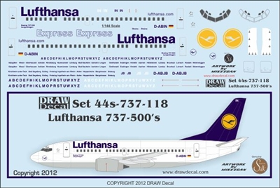 1:144 Lufthansa Boeing 737-500
