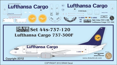 1:144 Lufthansa Cargo Boeing 737-300C
