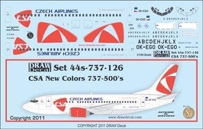 1:144 CSA Czech Airlines Boeing 737-500