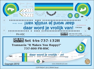 1:144 Transavia Holland It Makes you Happy' Boeing 737-800