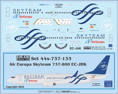 1:144 Air Europa 'Skyteam' Boeing 737-800(W)