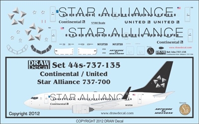 1:144 United 'Star Alliance' Boeing 737-700