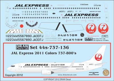 1:144 JAL Express Boeing 737-800(W)