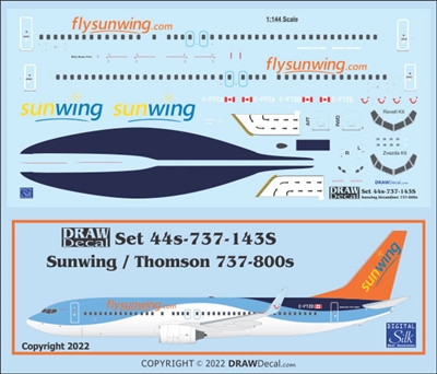 1:144 Sunwing Boeing 737-800