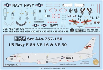 1:144 U.S. Navy P-8A Poseidon VP-16, VP-30
