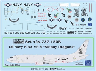 1:144 U.S. Navy P-8A Poseidon VP-4 'Skinny Dragons'