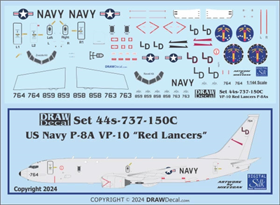 1:144 U.S. Navy P-8A Poseidon VP-10 'Red Lancers'