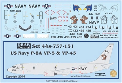 1:144 U.S. Navy P-8A Poseidon VP-5, VP-45