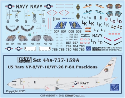 1:144 US Navy Boeing P-8A Poseidon VP-8, VP-10, VP-26