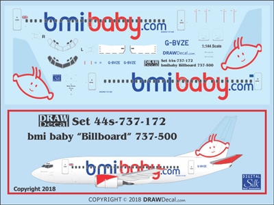 1:144 bmi baby 'Billboard' cs Boeing 737-500