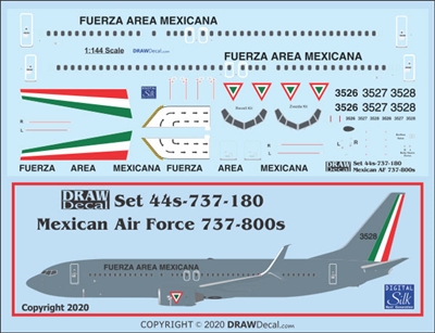 1:144 Fuerza Aerea Mexicana Boeing 737-800