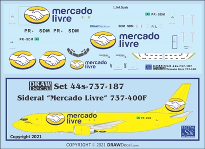 1:144 Sideral Air Cargo 'Mercado Livre' Boeing 737-400F