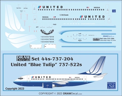 1:144 United (2005 cs) Boeing 737-500