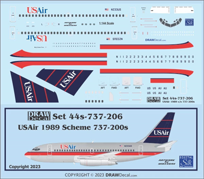 1:144 US Air (1989 cs)  Boeing 737-200