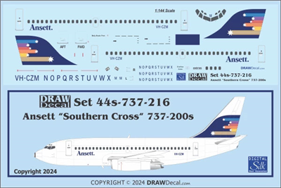 1:144 Ansett ('Southern Cross' cs) Boeing 737-200