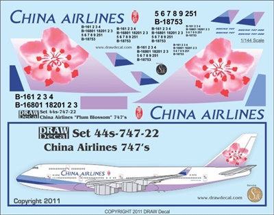1:144 China Airlines 'Plum Blossom' Boeing 747