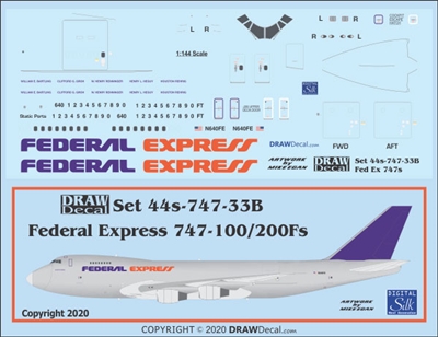 1:144 Federal Express Boeing 747-200F