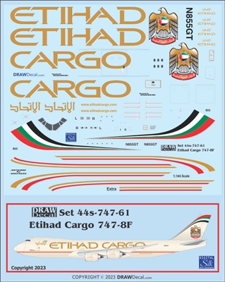 1:144 Etihad Cargo Boeing 747-8F