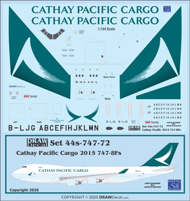 1:144 Cathay Pacific Cargo (2015 cs) Boeing 747-8F