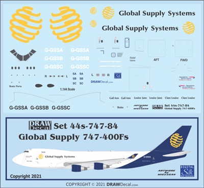 1:144 Global Supply Systems Boeing 747-400F