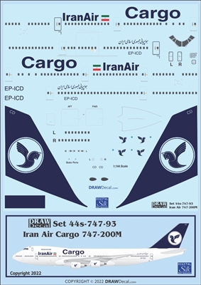1:144 Iran Air Cargo Boeing 747-200M