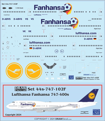 1:144 Lufthansa (1989 cs) 'Fanhansa' Boeing 747-400
