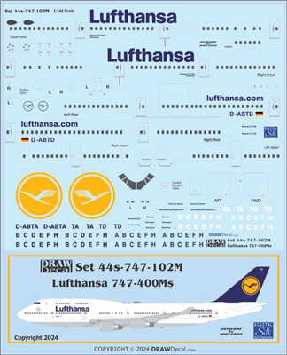 1:144 Lufthansa (1989 cs) Boeing 747-400M