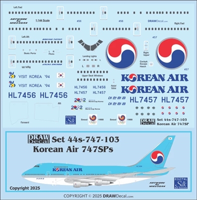 1:144 Korean Air Boeing 747SP