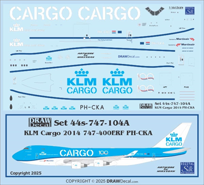 1:144 KLM Cargo (2014 cs) Boeing 747-400ERF