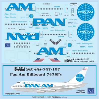 1:144 Pan Am ('billboard' cs) Boeing 747SP-21